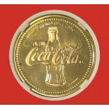 Coca-Cola Gold Plated Commemorative Coin
