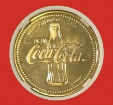 Coca-Cola Gold Plated Commemorative Coin