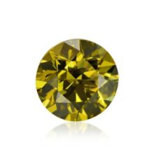 1 Pcs Diamond - 0.20Ct - Round Brilliant - Fancy Brown Yellow - GIA Certified