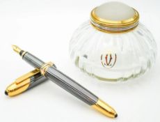Brand New - Cartier - Les Must - Cougar De Cartier Le Fountain Pen, Inkwell & Ink Presentation Se...