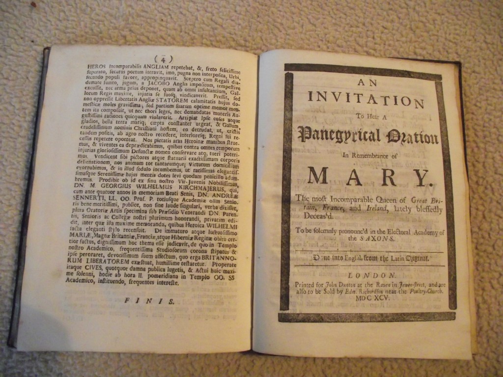 A Collection of The Funeral Orations Pronounc's By Public Authority In Holland - John Dunton 1695 - Image 26 of 38