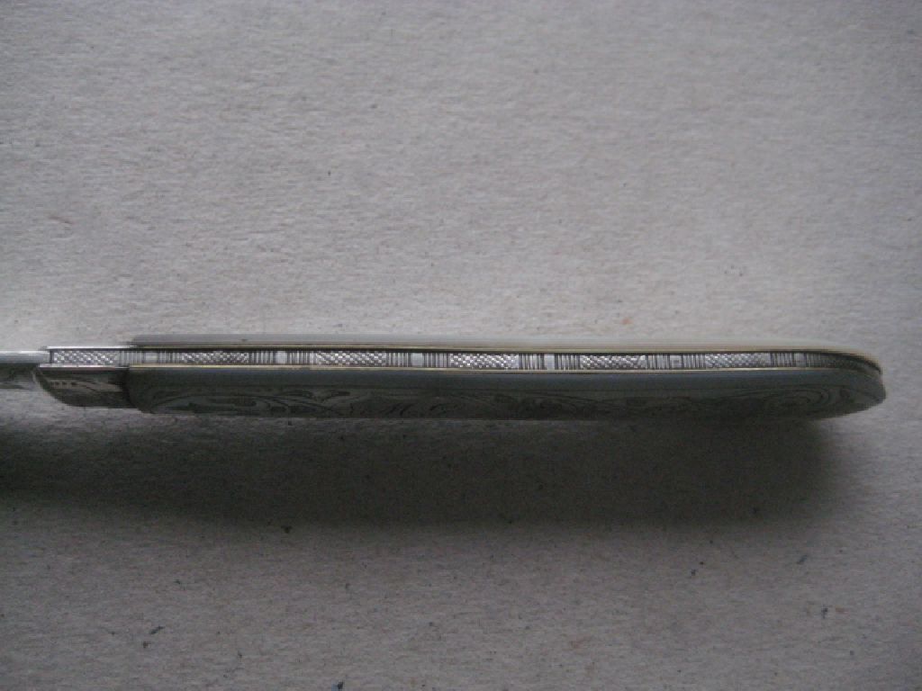 Victorian Mother of Pearl Hafted Silver Bladed Folding Fruit Knife and Fork, Cased - Image 11 of 23