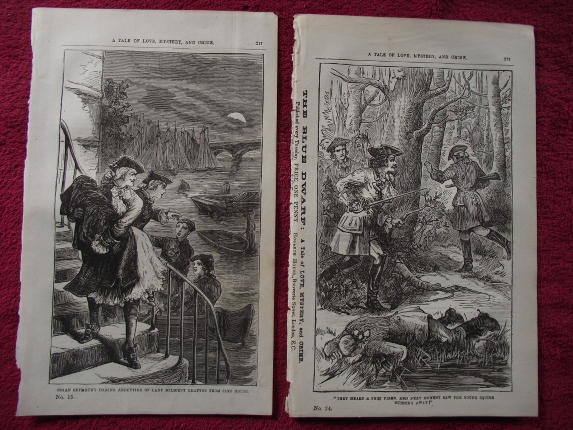 16 x Lithographic Prints From The Blue Dwarf - Percy B. St John - + 14 Prints - Circa 1880's - Image 26 of 39