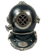 Large Decorative Divers Helmet - Black 40cm