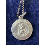 Georg Jensen Vintage St Christopher Pendant and Chain