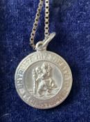 Georg Jensen Vintage St Christopher Pendant and Chain