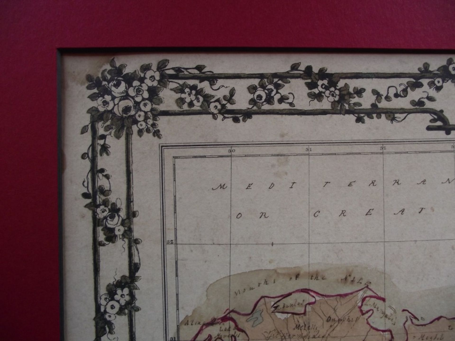 2 x 19th Century Hand Drawn Maps - Signed & Dated By Jane Edwards 1860 - Image 22 of 34