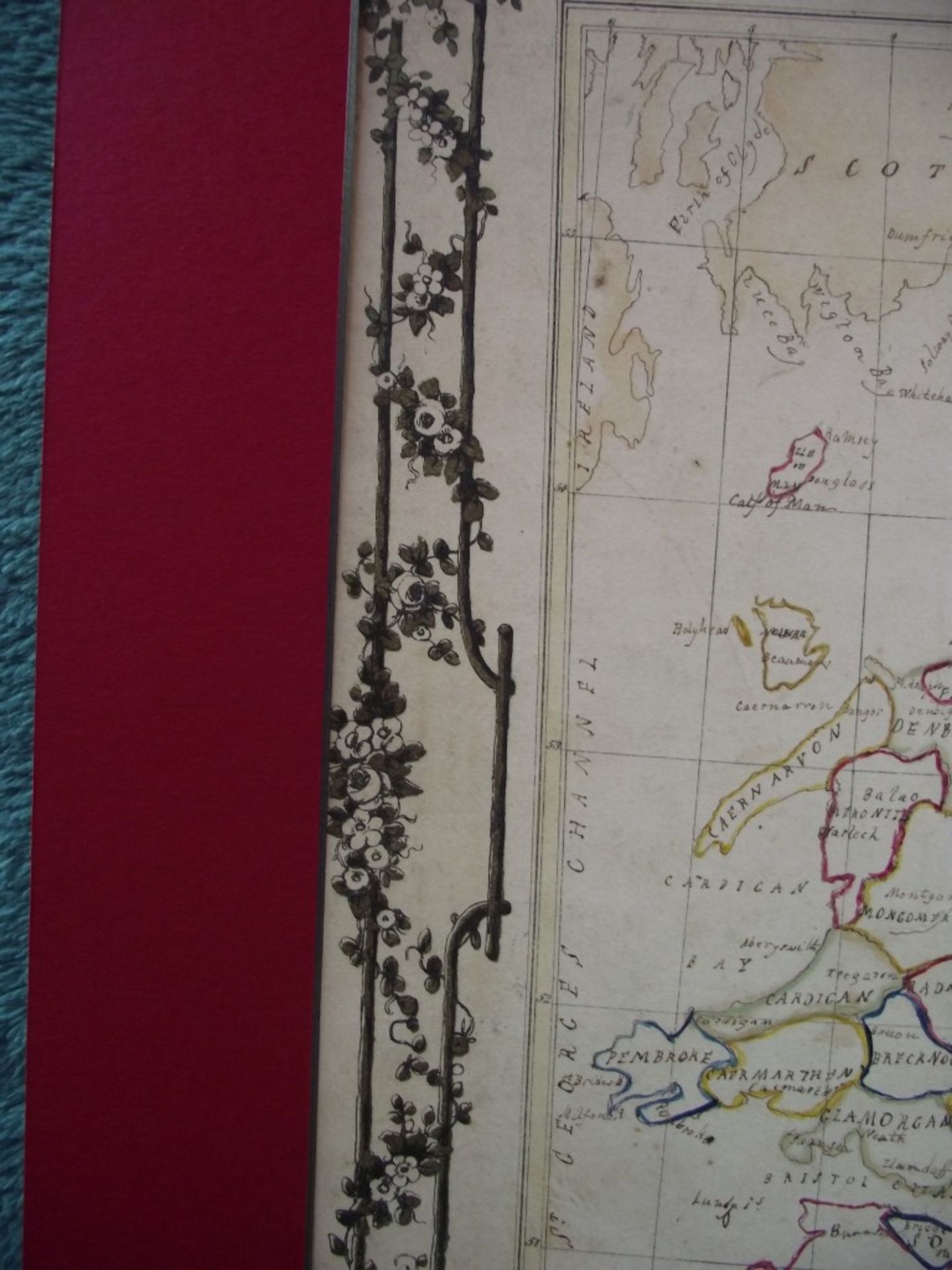 2 x 19th Century Hand Drawn Maps - Signed & Dated By Jane Edwards 1860 - Image 7 of 34