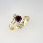 A Restored Rhodolite Garnet and Diamond Ring