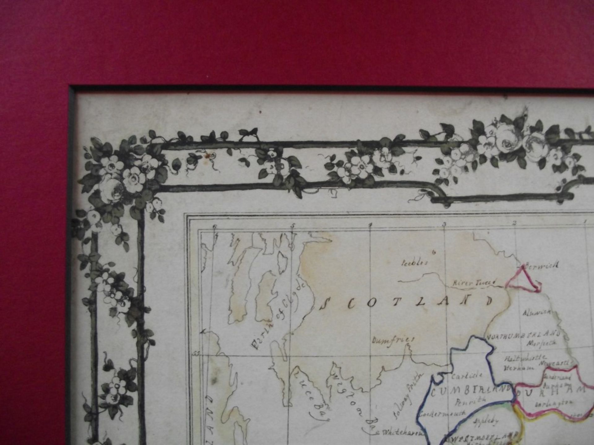 2 x 19th Century Hand Drawn Maps - Signed & Dated By Jane Edwards 1860 - Image 8 of 34