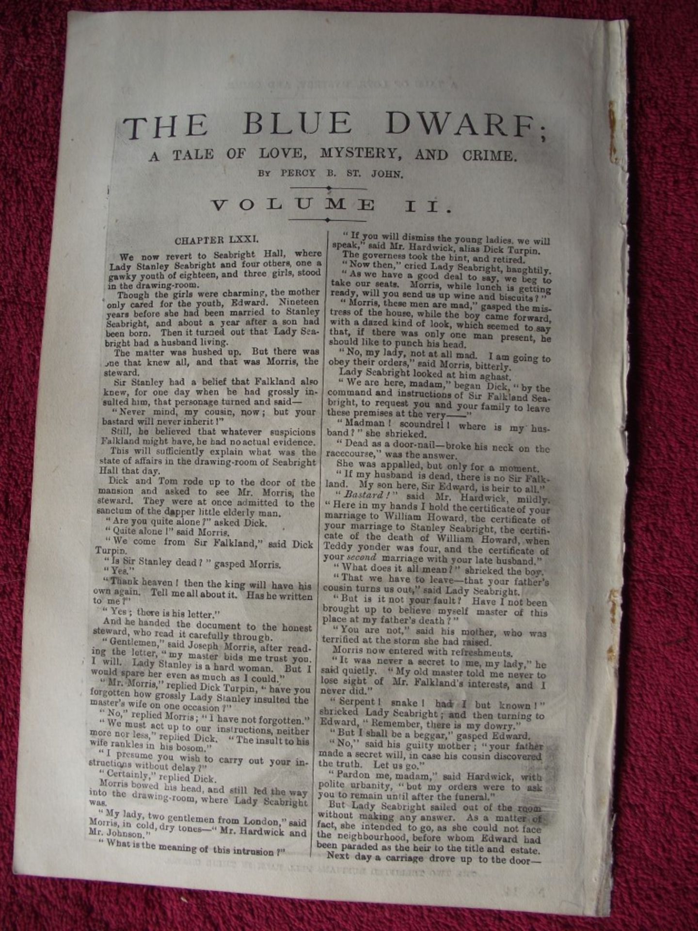 16 x Lithographic Prints From The Blue Dwarf - Percy B. St John - + 14 Prints - Circa 1880's - Image 39 of 39