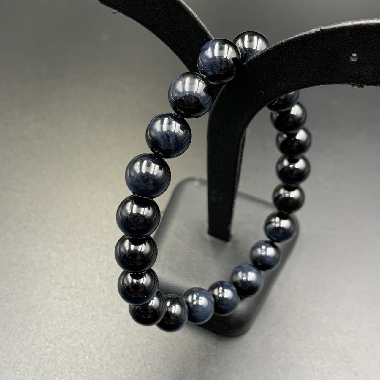 Natural Hawk Eye Beads Bracelet - Image 2 of 3
