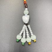 Awesome Natural Hand Carved Jadeite With Beads.