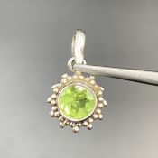 Stunning Natural Peridot With 925 Silver Pendant