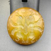Wonderful Near Eastern Antique Agate Hand Carved Bead Pendant