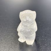 Awesome Natural Hand Carved Clear Quartz Bear