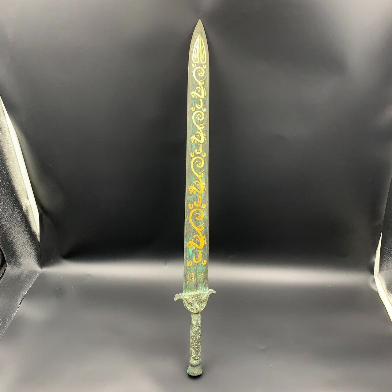 Brilliant Antique Asian Decorative Bronze Large Sword, 64 CM, - Image 6 of 8