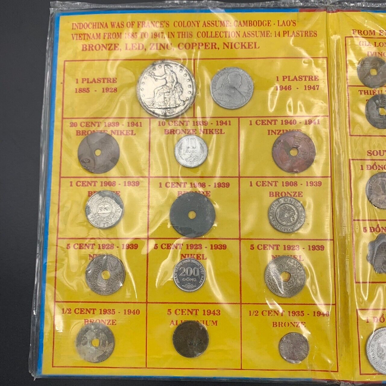 Indochine-Annam Vietnam Antique & Vintage Coins Collection Book, 34 Coins - Image 3 of 8