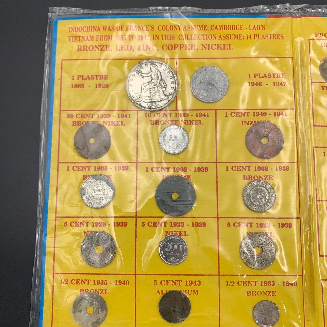 Indochine-Annam Vietnam Antique & Vintage Coins Collection Book, 34 Coins - Image 2 of 8