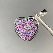 Stunning Color Druzy Agate With Stainless Steel Pendant