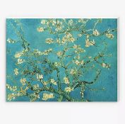 Vincent Van Gogh - 'Almond Blossoms' Canvas Print 82 x 110cm Blue RRP £160 2/12 C900