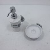 Bathstore Soap Dispenser and Soap Dish