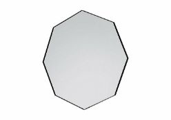 Bowie Octagonal Metal Frame Mirror 80 x 80cm Silver 23/6 A500 Collection Only