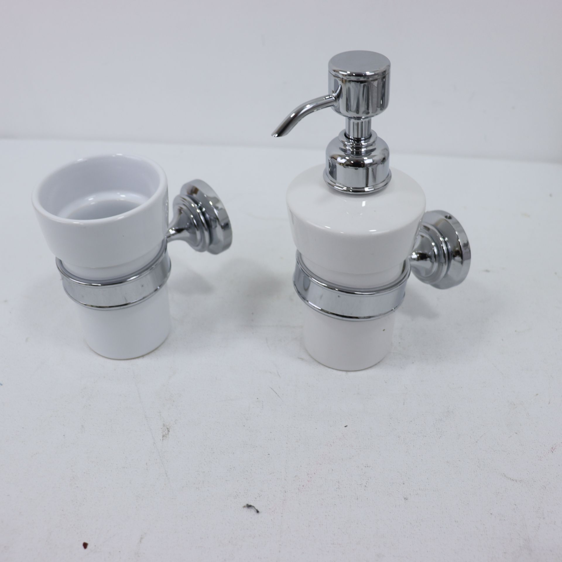 Bathstore Soap Dispenser and Toothbrush Holder - Image 2 of 2