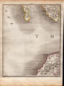 Isle of Man South Douglas Peeltown John Cary’s Antique 1794 Map.