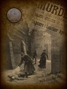 Jack The Ripper Original Victorian 1888 Penny Metal Art Display Set.