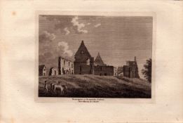 Bearparke Abbey Durham Devon-F. Grose Antique 1784 Copper Engraving.