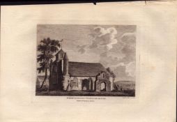 St Mary Magdalens Church Essex F. Grose Antique 1783 Copper Engraving.