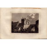 Rotherham Castle Yorkshire Grose Antique 1785 Copper Engraving.