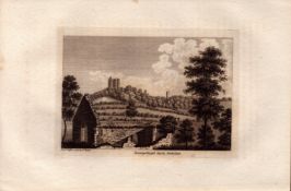 Conisbrough Castle Yorkshire F. Grose 1785 Antique Copper Engraving.