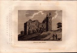 Harwood Castle Yorkshire Grose Antique 1787 Copper Engraving.