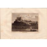 Norham Castle Northumberland F. Grose 1785 Antique Copper Engraving.