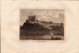 Norham Castle Northumberland F. Grose 1785 Antique Copper Engraving.