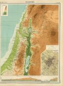 Antique Palestine, Jerusalem, Judea, & The Dead Sea Large Detailed Map.