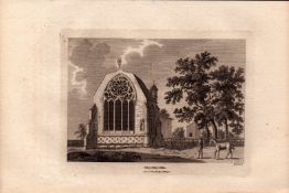 Tiltey Abbey Essex F. Grose Antique 1784 Copper Engraving.