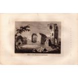 Kirby Ravensworth Castle Yorkshire Grose Antique 1787 Copper Engraving.