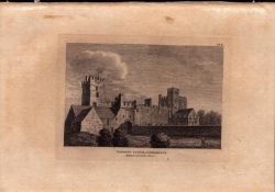 Naworth Castle Cumbria F. Grose Antique 1783 Copper Engraving.