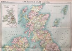 Antique Political Map With Inset Industrial & Density of Population Map