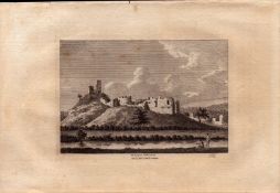 Oakhampton Castle Devon F. Grose Antique 1784 Copper Engraving.