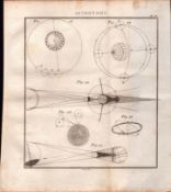 Astronomy 8 Detailed Diagram 1799 George III Antique Copper Engraving.