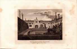 The Vicars Cottage Chichester F. Grose Antique 1783 Copper Engraving.