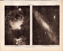 Comet of Donati Antique Balls 1892 Atlas of Astronomy Lithograph Print