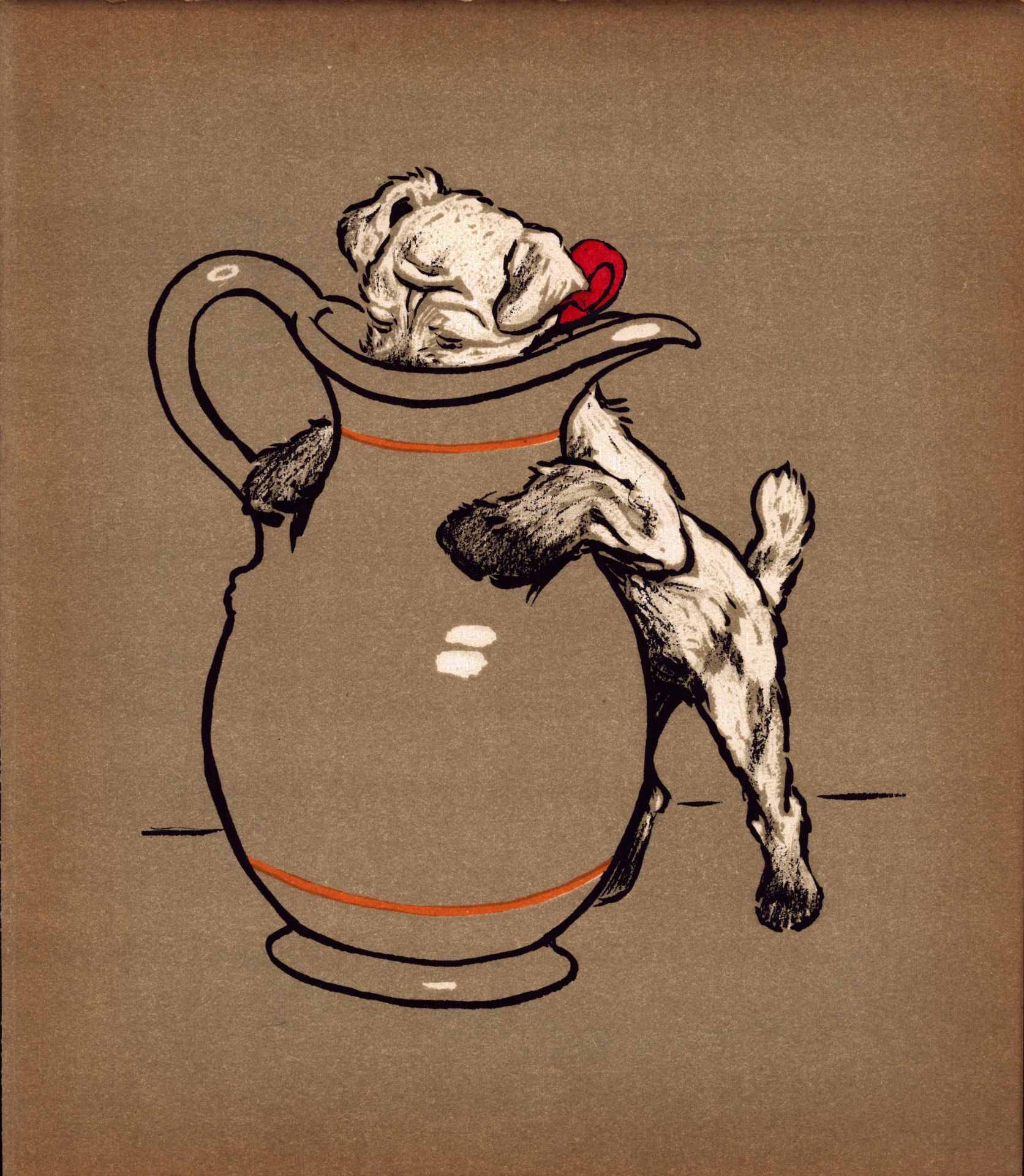Cecil Aldin 1909 Rough Haired Terrier “Pickles” Dog Illustration-20.