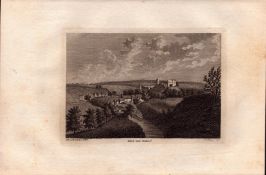 Mitford Castle Northumberland F. Grose 1785 Antique Copper Engraving.