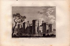 Bodiam Castle Sussex F. Grose Antique 1785 Copper Engraving.