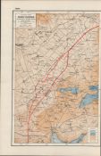 WW1 Western Front Neuve Chapelle Coloured Antique Map 1922.